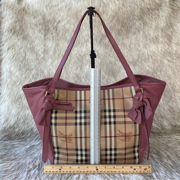 Burberry Haymarket Bows Canter Panel Tote - Picture 13 of 15